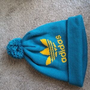 Teal Adidas retro beanie
